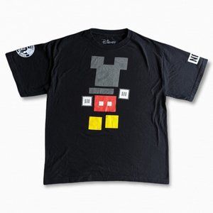 Disney x Neff Block Mickey Mouse Black short sleeve crew Tee T Shirt